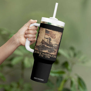 Vintage George Washington Tumbler With Handle 4th Of July Patriotic Gift TS10 Print Your Wear