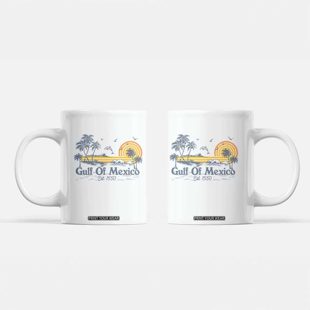 Vintage Gulf of Mexico Est 1550 Coffee Mug Golfo De Mexico TS02 White Print Your Wear