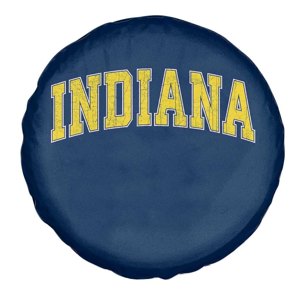 Vintage Indiana IN Spare Tire Cover Retro Throwback Design Classic Yellow Athletic Sports TS02 Print Your Wear