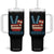 Vintage Merica Peace Sign Tumbler With Handle Retro Patriotic 4th of July USA Flag TS02 One Size: 40 oz Black Print Your Wear