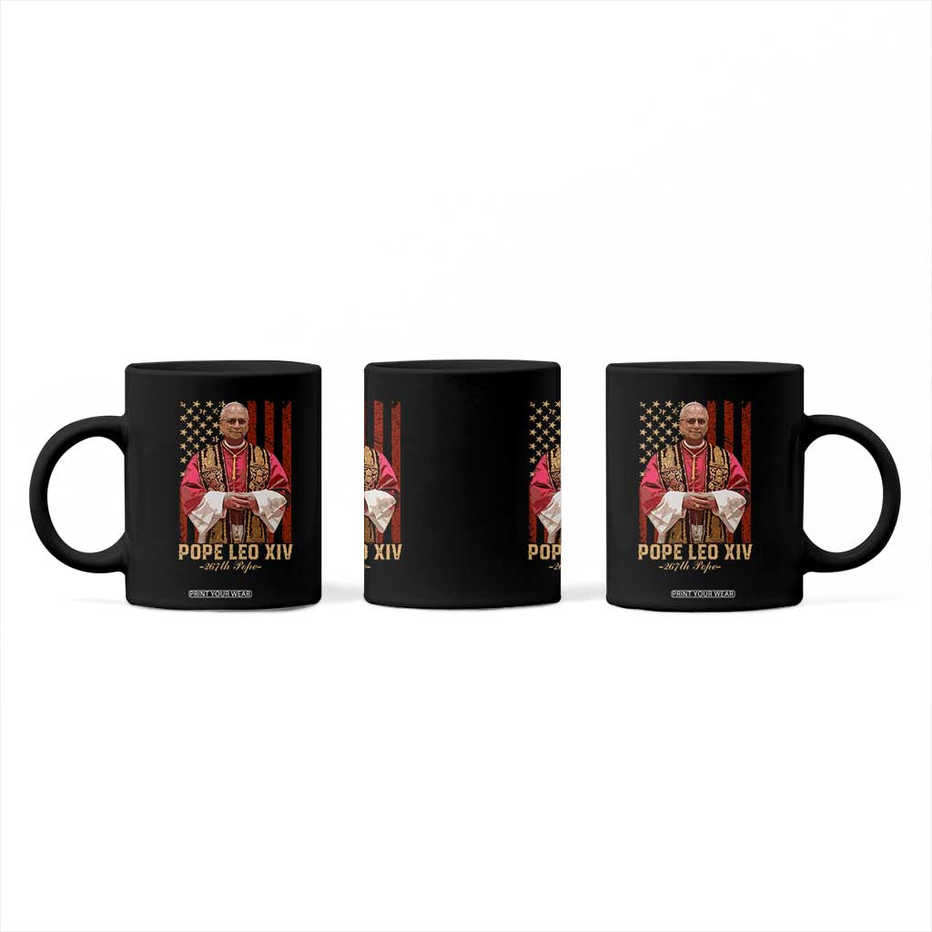 Vintage Pope Leo XIV Coffee Mug 267th Pope American Flag TS02 Print Your Wear