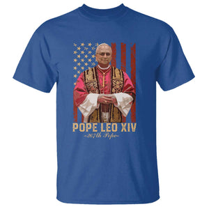 Vintage Pope Leo XIV T Shirt 267th Pope American Flag TS02 Royal Blue Print Your Wear
