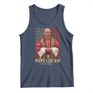 Vintage Pope Leo XIV Tank Top 267th Pope American Flag TS02 Navy Print Your Wear