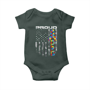 Vintage Proud Autism Dad Baby Onesie USA American Flag Father Day TS10 Print Your Wear