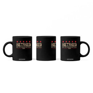 Vintage Retired 2025 Coffee Mug Not My Problem American Flag Retirement Gifts TS10 Print Your Wear