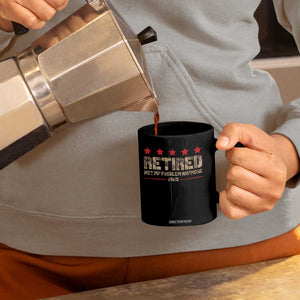 Vintage Retired 2025 Coffee Mug Not My Problem American Flag Retirement Gifts TS10 Print Your Wear