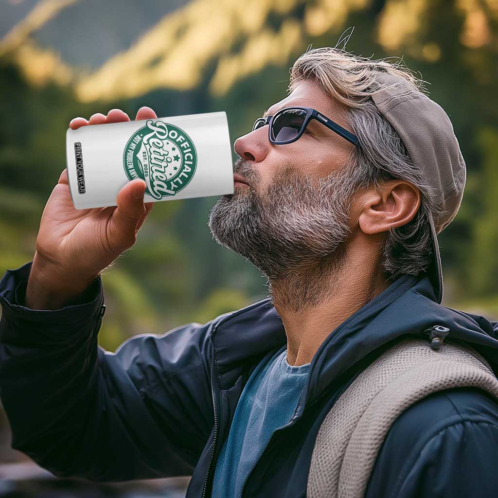 Vintage Retirement 2025 4 in 1 Can Cooler Tumbler Retired Not My Problem Anymore TS10 Print Your Wear