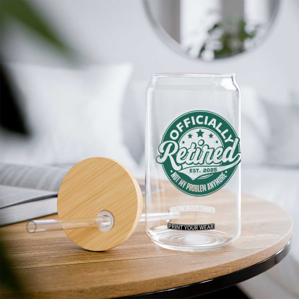 Vintage Retirement 2025 Glass Can Retired Not My Problem Anymore TS10 Print Your Wear