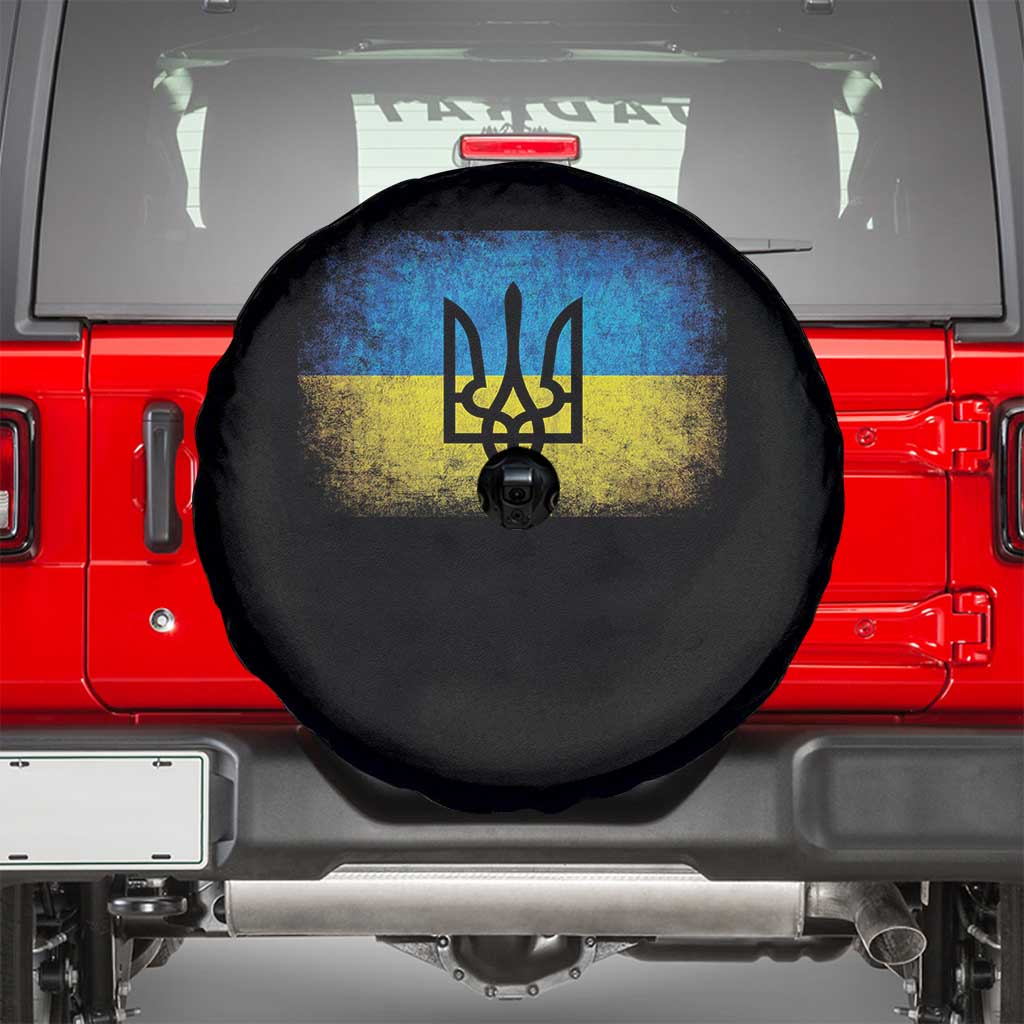 Vintage Ukraine Ukrainian Flag Spare Tire Cover Ukrainians Gifts TS10 Black Print Your Wear