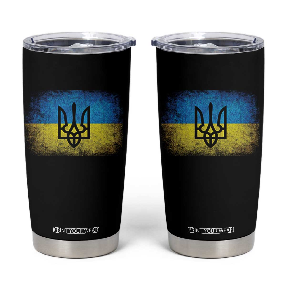 Vintage Ukraine Ukrainian Flag Tumbler Cup Ukrainians Gifts TS10 Black Print Your Wear