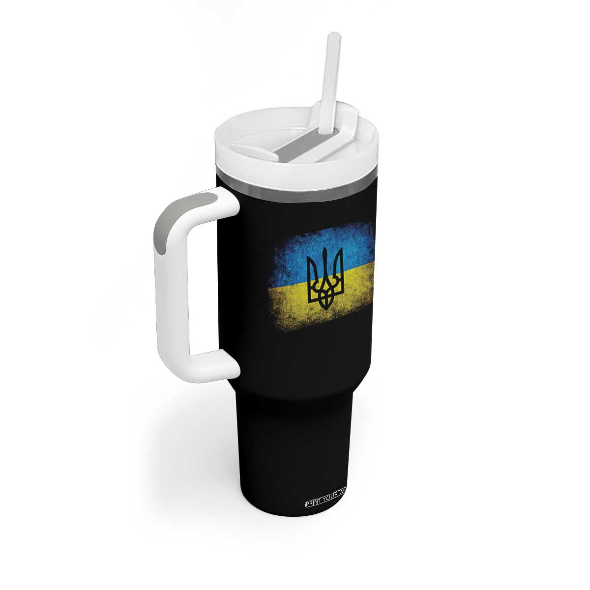 Vintage Ukraine Ukrainian Flag Tumbler With Handle Ukrainians Gifts TS10 Print Your Wear