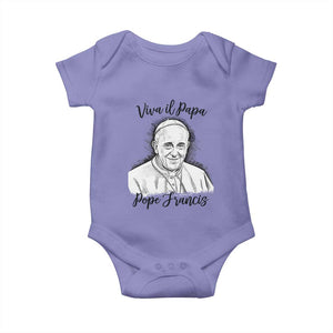 Viva il Papa Pope Francis Baby Onesie Thank You Papa Catholic Tribute TS02 Violet Print Your Wear