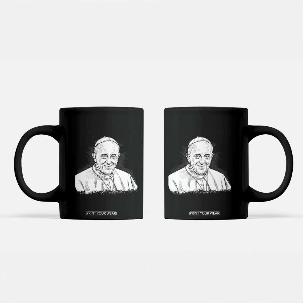 Viva il Papa Pope Francis Coffee Mug Thank You Papa Catholic Tribute TS02 Black Print Your Wear
