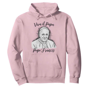 Viva il Papa Pope Francis Hoodie Thank You Papa Catholic Tribute TS02 Light Pink Print Your Wear