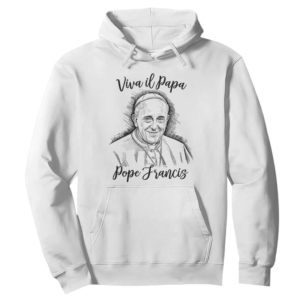 Viva il Papa Pope Francis Hoodie Thank You Papa Catholic Tribute TS02 White Print Your Wear