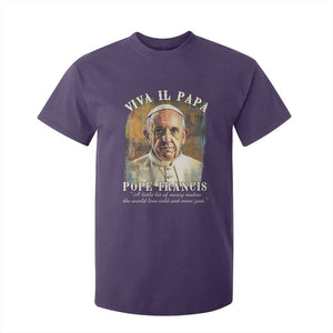 Viva il Papa Pope Francis T Shirt For Kid Papa Memorial Tribute TS02 Purple Print Your Wear