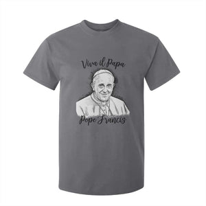 Viva il Papa Pope Francis T Shirt For Kid Thank You Papa Catholic Tribute TS02 Charcoal Print Your Wear