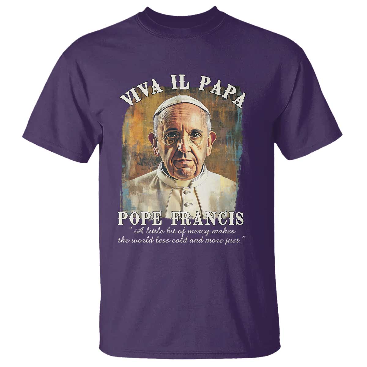 Viva il Papa Pope Francis T Shirt Papa Memorial Tribute TS02 Purple Print Your Wear