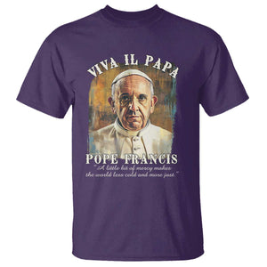 Viva il Papa Pope Francis T Shirt Papa Memorial Tribute TS02 Purple Print Your Wear