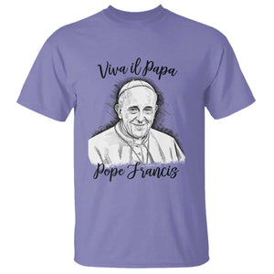 Viva il Papa Pope Francis T Shirt Thank You Papa Catholic Tribute TS02 Violet Print Your Wear