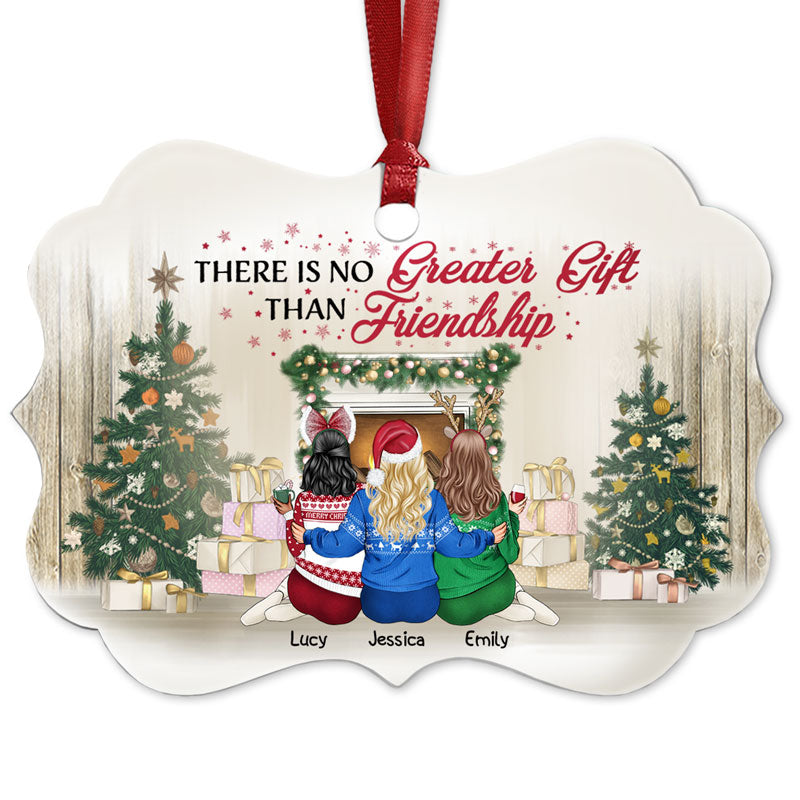 Personalized JP Christmas Ornaments Best Friends There Is No Greater Gift Than Friendship CTM Ornament Custom - Printyourwear