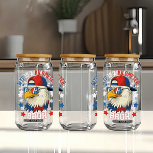 WTF Is A Kilometer Bruh Glass Can Funny Patriotic American Bald Eagle TS02 Print Your Wear