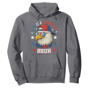 WTF Is A Kilometer Bruh Hoodie Funny Patriotic American Bald Eagle TS02 Charcoal Print Your Wear