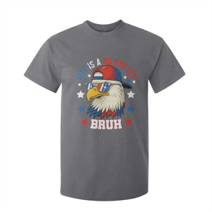 WTF Is A Kilometer Bruh T Shirt For Kid Funny Patriotic American Bald Eagle TS02 Charcoal Print Your Wear