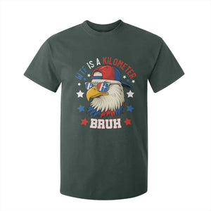 WTF Is A Kilometer Bruh T Shirt For Kid Funny Patriotic American Bald Eagle TS02 Dark Forest Green Print Your Wear