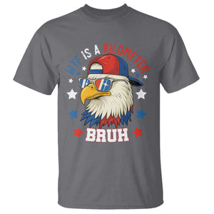 WTF Is A Kilometer Bruh T Shirt Funny Patriotic American Bald Eagle TS02 Charcoal Print Your Wear
