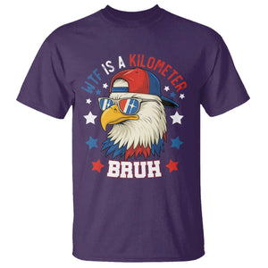 WTF Is A Kilometer Bruh T Shirt Funny Patriotic American Bald Eagle TS02 Purple Print Your Wear