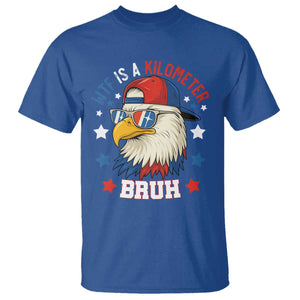 WTF Is A Kilometer Bruh T Shirt Funny Patriotic American Bald Eagle TS02 Royal Blue Print Your Wear