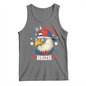 WTF Is A Kilometer Bruh Tank Top Funny Patriotic American Bald Eagle TS02 Black Heather Print Your Wear