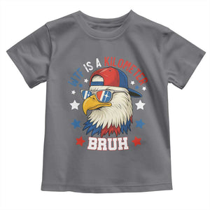 WTF Is A Kilometer Bruh Toddler T Shirt Funny Patriotic American Bald Eagle TS02 Charcoal Print Your Wear