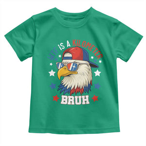 WTF Is A Kilometer Bruh Toddler T Shirt Funny Patriotic American Bald Eagle TS02 Irish Green Print Your Wear