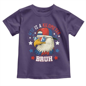 WTF Is A Kilometer Bruh Toddler T Shirt Funny Patriotic American Bald Eagle TS02 Purple Print Your Wear