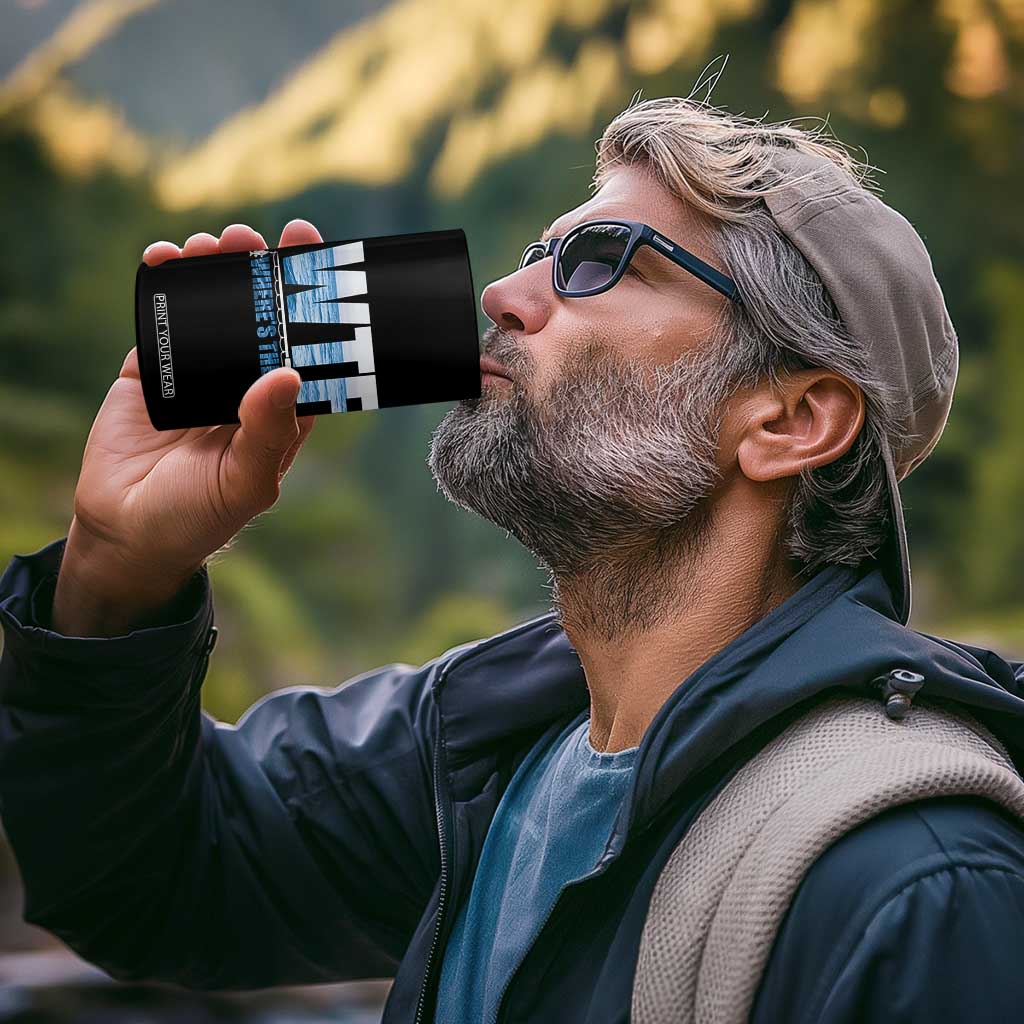 WTF Where's The Fish 4 in 1 Can Cooler Tumbler Funny Fishing Gifts Dad Grandpa Fathers Day TB10 Print Your Wear