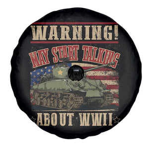Warning May Start Talking About WWII Spare Tire Cover American Flag Tank TS11 Print Your Wear