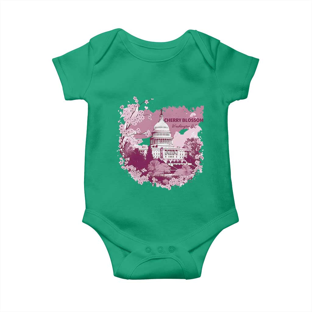 Washington DC Cherry Blossoms Baby Onesie Capitol Building Sakura TS11 Irish Green Print Your Wear