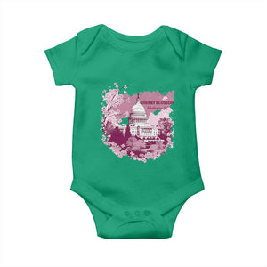 Washington DC Cherry Blossoms Baby Onesie Capitol Building Sakura TS11 Irish Green Print Your Wear