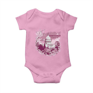 Washington DC Cherry Blossoms Baby Onesie Capitol Building Sakura TS11 Light Pink Print Your Wear