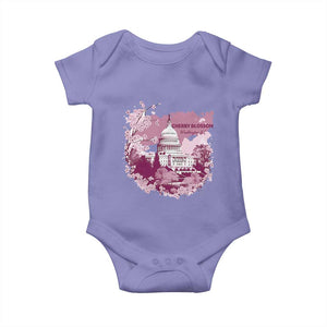 Washington DC Cherry Blossoms Baby Onesie Capitol Building Sakura TS11 Violet Print Your Wear