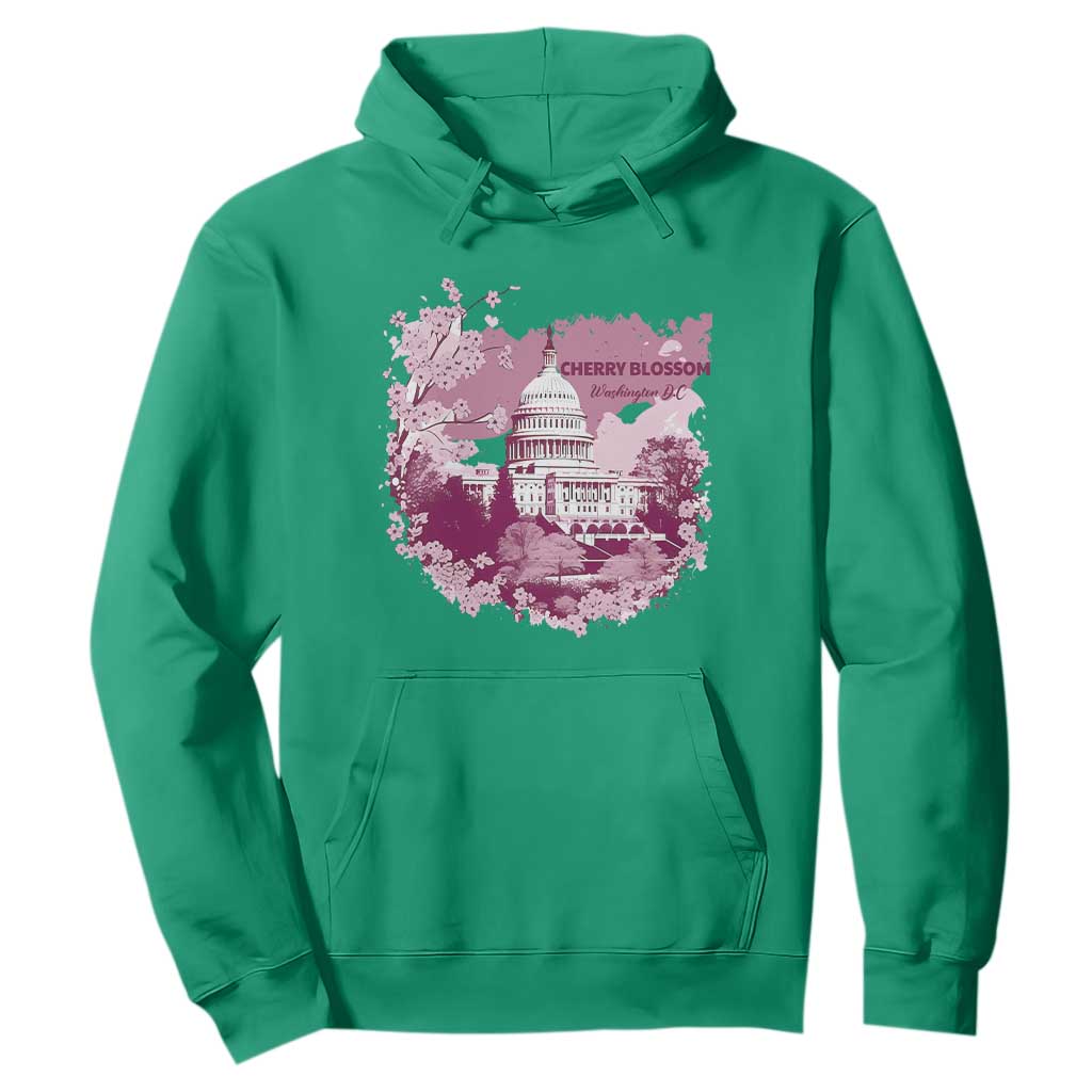 Washington DC Cherry Blossoms Hoodie Capitol Building Sakura TS11 Irish Green Print Your Wear