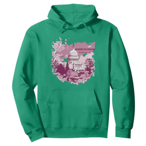 Washington DC Cherry Blossoms Hoodie Capitol Building Sakura TS11 Irish Green Print Your Wear