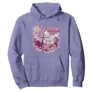 Washington DC Cherry Blossoms Hoodie Capitol Building Sakura TS11 Violet Print Your Wear