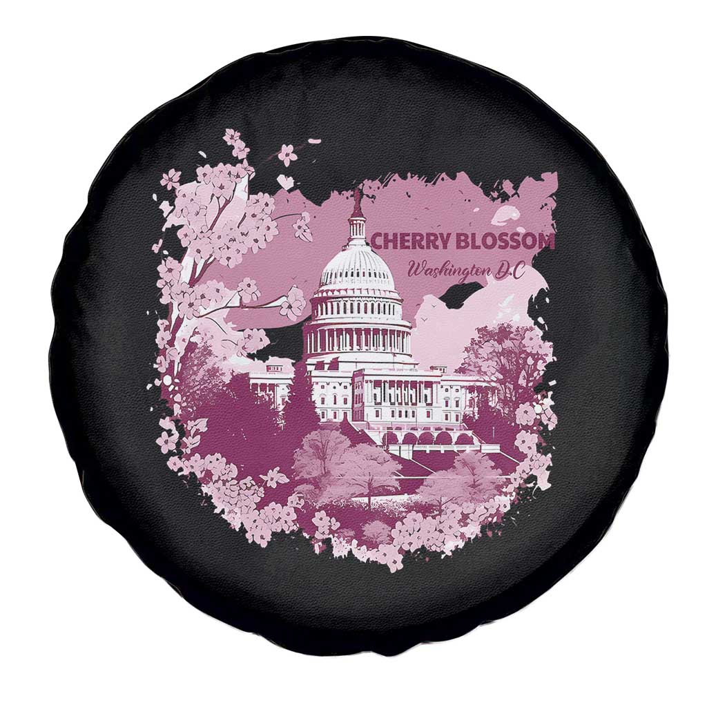 Washington DC Cherry Blossoms Spare Tire Cover Capitol Building Sakura TS11 Print Your Wear