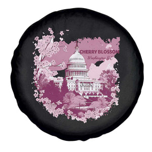 Washington DC Cherry Blossoms Spare Tire Cover Capitol Building Sakura TS11 Print Your Wear