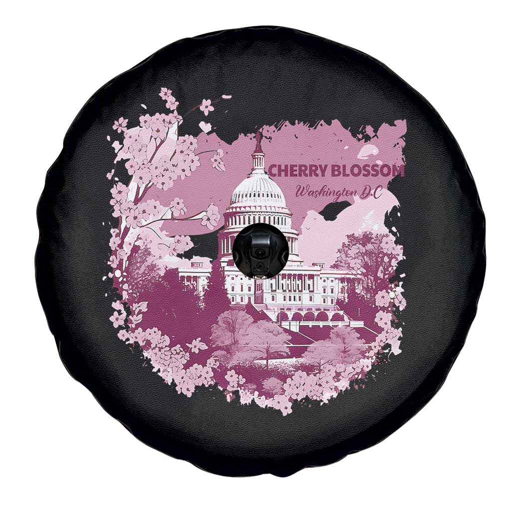 Washington DC Cherry Blossoms Spare Tire Cover Capitol Building Sakura TS11 Print Your Wear