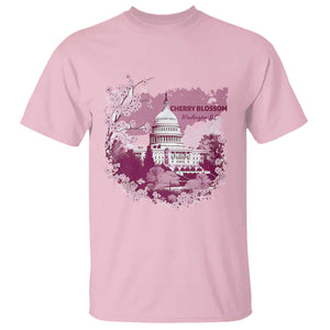 Washington DC Cherry Blossoms T Shirt Capitol Building Sakura TS11 Light Pink Print Your Wear