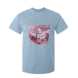 Washington DC Cherry Blossoms T Shirt For Kid Capitol Building Sakura TS11 Light Blue Print Your Wear